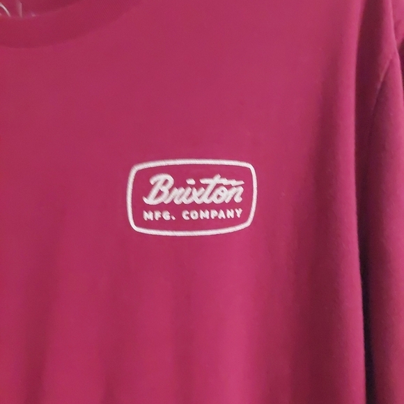 Brixton Red Graphic print T-shirt Mens XL Casual Logo Spellout Moto - Picture 3 of 3